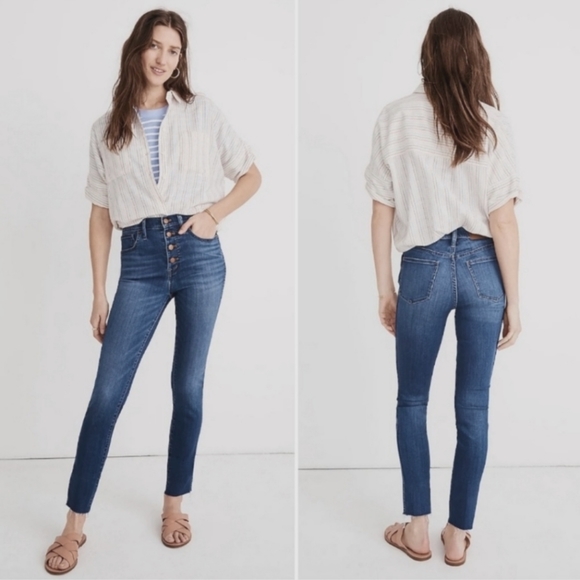 Madewell Skinny 10" High Rise Skinny Crop Size 25 - Picture 1 of 11